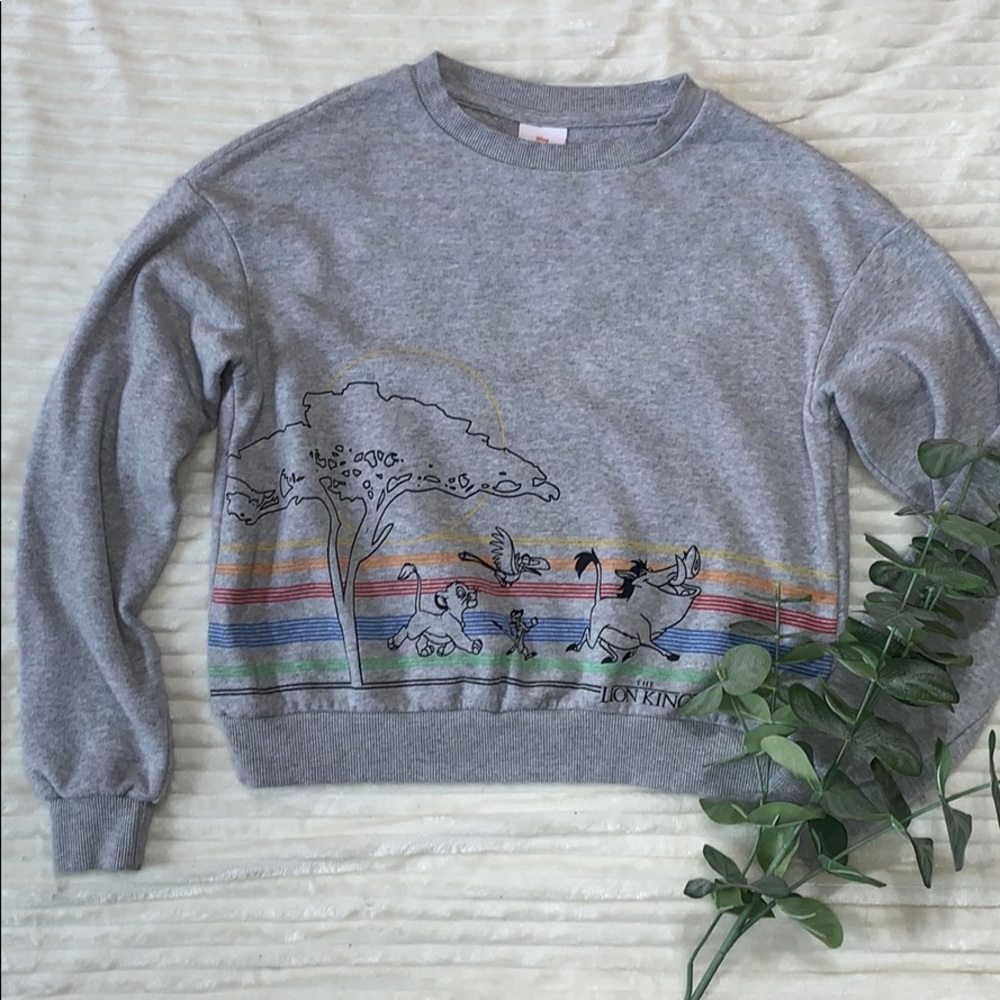 Juniors Gray Disney Lion King Sweatshirt Size XS